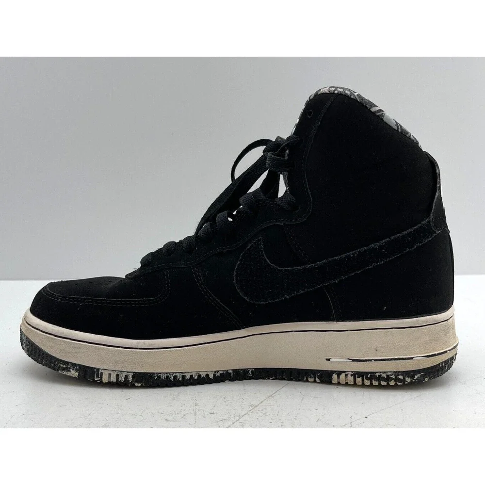 Nike Air Force 1 Mid Shoes Black/White Marble Sole Sneakers 653998-008 US Sz 7Y
